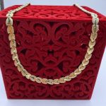 Ogrlica srebro s pozlatom