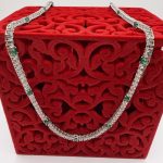 Ogrlica sa kristalima srebro finoće 925