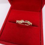 Prsten zlato 14 K- 17/57 vel