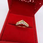 Prsten srebro finoće 925 s pozlatom  18 vel