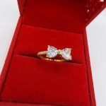 Prsten srebro finoće 925 s pozlatom 18 vel