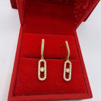 Naušnice srebro finoće 925 s pozlatom