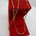 Lanac srebro finoće 925 s pozlatom , 60 cm dužina