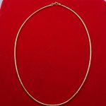 Ogrlica srebro finoće 925 s pozlatom, 40 cm dužina