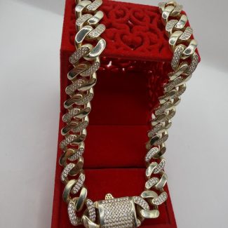 Ogrlica srebro finoće 925 s pozlatom, 45 cm dužina