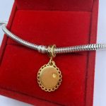 Privjesak Pandora srebro finoće  925 s pozlatom