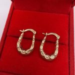 Naušnice zlato finoće 585, 2 cm promjer