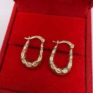 Naušnice zlato finoće 585, 2 cm promjer