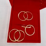 Naušnice zlato finoće 585 , 2 cm promjer